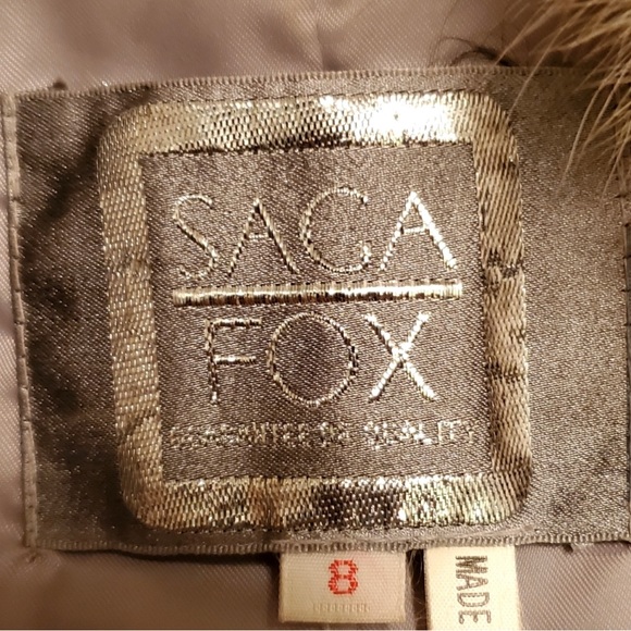 Saga Fox Fur Jacket Size 8 - Picture 2 of 7
